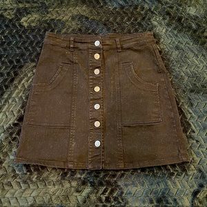 ALTR’D STATE Black Denim🖤Button-Down Skirt